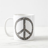 PEACE-Symbol - GOLD & SILVER Kaffeetasse (Links)