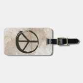 Peace Symbol Hippie Liebe 1960er Sign Mud Soiled Gepäckanhänger (Vorderseite horizontal)