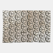 Peace Symbol Hippie Liebe 1960er Sign Mud Soiled K Geschirrtuch (Horizontal)