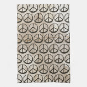 Peace Symbol Hippie Liebe 1960er Sign Mud Soiled K Geschirrtuch (Vertikal)