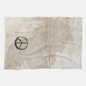 Peace Symbol Hippie Liebe 1960er Sign Mud Soiled K Geschirrtuch (Horizontal)