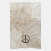 Peace Symbol Hippie Liebe 1960er Sign Mud Soiled K Geschirrtuch (Vertikal)