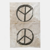 Peace Symbol Hippie Liebe 1960er Sign Mud Soiled K Geschirrtuch (Vertikal)
