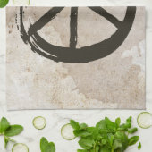 Peace Symbol Hippie Liebe 1960er Sign Mud Soiled K Geschirrtuch (Gefaltet)