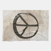 Peace Symbol Hippie Liebe 1960er Sign Mud Soiled K Geschirrtuch (Horizontal)