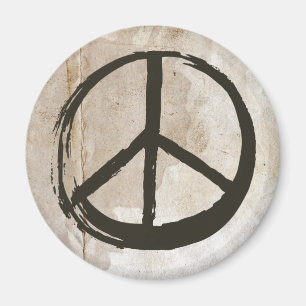 Peace Symbol Hippie Liebe 1960er Sign Mud Soiled Magnet
