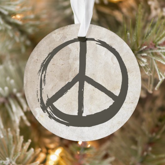 Peace Symbol Hippie Liebe 1960er Sign Mud Soiled Ornament (Baum)
