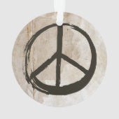 Peace Symbol Hippie Liebe 1960er Sign Mud Soiled Ornament (Rückseite)