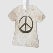 Peace Symbol Hippie Liebe 1960er Sign Mud Soiled Ornament (Vorderseite)