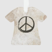 Peace Symbol Hippie Liebe 1960er Sign Mud Soiled Ornament (Vorderseite)