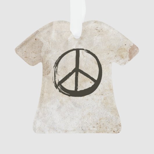 Peace Symbol Hippie Liebe 1960er Sign Mud Soiled Ornament (Vorderseite)