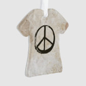 Peace Symbol Hippie Liebe 1960er Sign Mud Soiled Ornament (Vorderseite)
