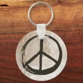 Peace Symbol Hippie Liebe 1960er Sign Mud Soiled Schlüsselanhänger (Rückseite)