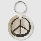 Peace Symbol Hippie Liebe 1960er Sign Mud Soiled Schlüsselanhänger (Rückseite)