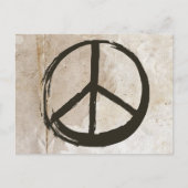 Peace Symbol Hippie Liebe Anti-War Sign Mud Rubble Postkarte (Vorderseite)