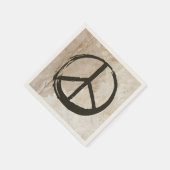Peace Symbol Hippie Liebe Anti-War-Signalton-Mud v Serviette (Ecke)