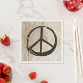 Peace Symbol Hippie Liebe Anti-War-Signalton-Mud v Serviette (Beispiel)