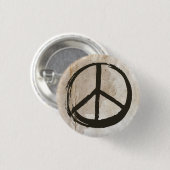 Peace Symbol Hippie Liebe Kein Kriegshymnenschlamm Button (Vorne & Hinten)