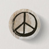 Peace Symbol Hippie Liebe Kein Kriegshymnenschlamm Button (Vorderseite)
