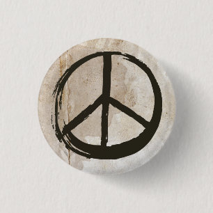 Peace Symbol Hippie Liebe Kein Kriegshymnenschlamm Button