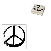 Peace Symbol Hippie Liebe No War 1960s Zeichen Gummistempel (Stempel)