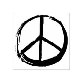 Peace Symbol Hippie Liebe No War 1960s Zeichen Gummistempel (Prägung)