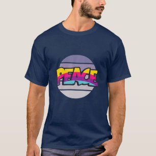 Peace Symbol Hippie Sign Liebe Glück 60er 70er Fl T-Shirt