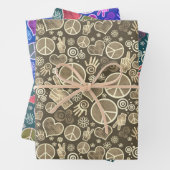 Peace Symbol Hipster Pacifism Signature Set Geschenkpapier Set (Beispiel)