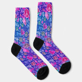 Peace Symbol Hipster Pacifism Signs Socks Socken (Rechts)