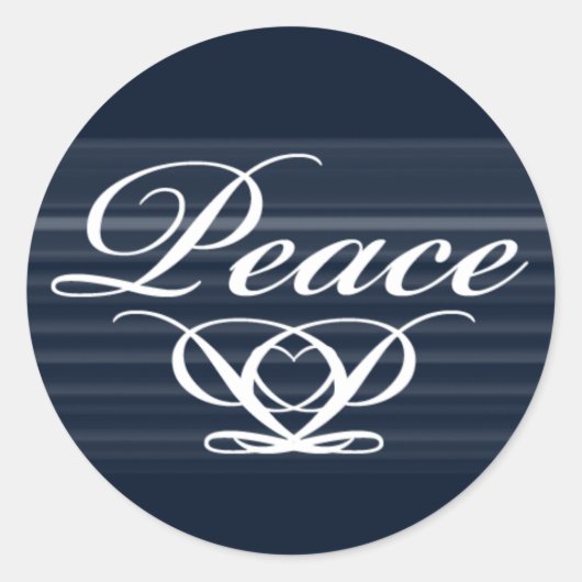 Peace Symbol Holiday Weihnachtskleber Runder Aufkleber (Vorderseite)