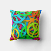 Peace Symbol Icon Modern Sign Throw Kissen (Rückseite)