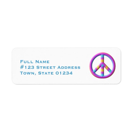 Peace Symbol Mailing Labels (Vorne)
