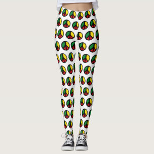 Peace Symbol mit Reaggafarben Leggings