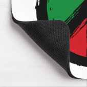 Peace Symbol mit Reaggafarben Mousepad (Ecke)