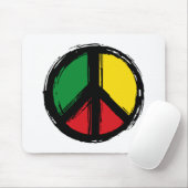 Peace Symbol mit Reaggafarben Mousepad (Mit Mouse)
