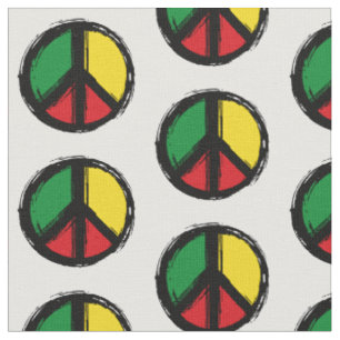 Peace Symbol mit Reaggafarben Stoff