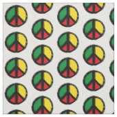 Peace Symbol mit Reaggafarben Stoff (Muster)