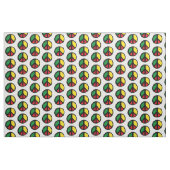 Peace Symbol mit Reaggafarben Stoff (Fat Quarter (45,7 x 55,9 cm))