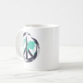 Peace Symbol Niedlich Peace Sign Sign - Frauenzeic Kaffeetasse (Vorderseite Links)