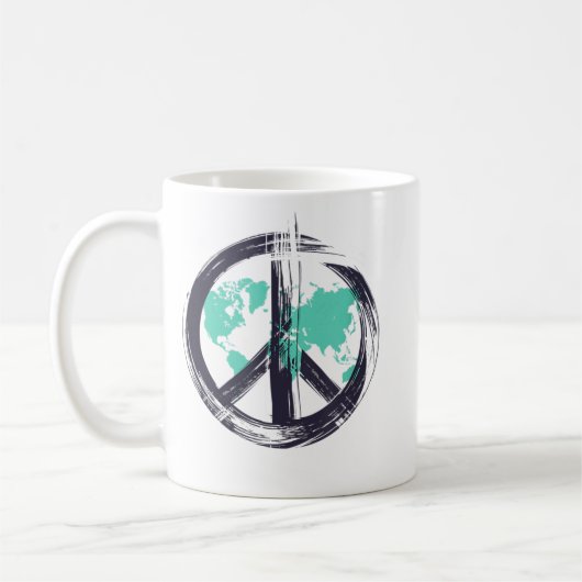 Peace Symbol Niedlich Peace Sign Sign - Frauenzeic Kaffeetasse (Links)