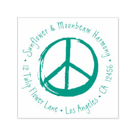 Peace Symbol No War Hippie Liebe 1960s Zeichen Permastempel