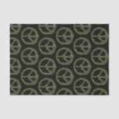 PEACE Symbol of Real Grass Flowers Hippie 60s Sign Seidenpapier (Vorderseite)