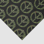 PEACE Symbol of Real Grass Flowers Hippie 60s Sign Seidenpapier (Ausschnitt)