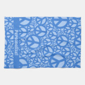 Peace Symbol Pattern Blue Geschirrtuch (Horizontal)