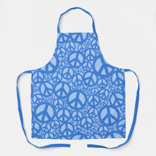 Peace Symbol Pattern Blue Schürze