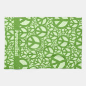 Peace Symbol Pattern Green Geschirrtuch (Horizontal)
