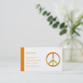 PEACE-Symbol| Persönlich Visitenkarte (Stehend Vorderseite)