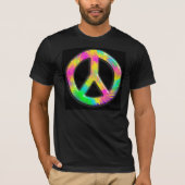 Peace Symbol Psychedelic Design T - Shirt (Vorderseite)