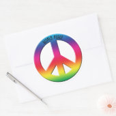 Peace Symbol Rainbow Spectrum, Power des Friedens Runder Aufkleber (Umschlag)