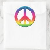 Peace Symbol Rainbow Spectrum, Power des Friedens Runder Aufkleber (Tasche)
